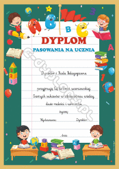 Dyplom pasowania na ucznia 