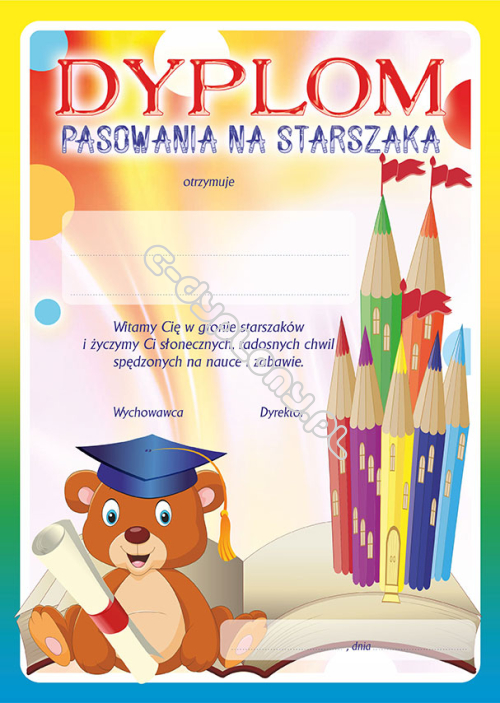 Birety I Dyplomy Na Pasowanie e-dyplomy: DYPLOMY, BIRETY, TECZKI, PRZYPINKI, ROŻKI OBFITOŚCI SZKOLNY
