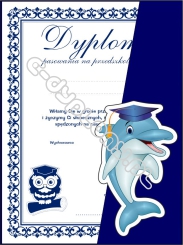 Dyplom Koperta z wkładką i emblematem "Delfin"