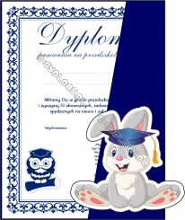 Dyplom Koperta z wkładką i emblematem "Zając"