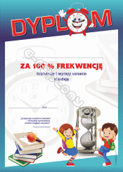 Dyplom za 100% frekwencję