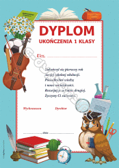 Dyplom A4 ukończenia 1 klasy szkoły podstawowej