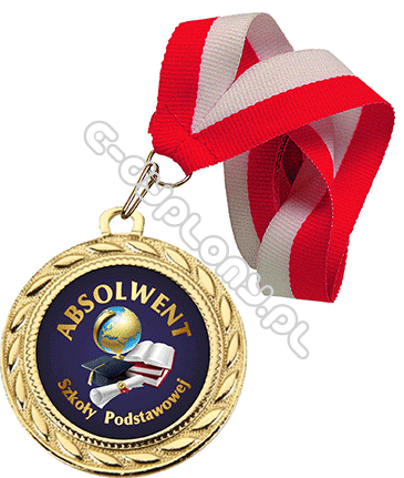 Medal złoty z wklejką 