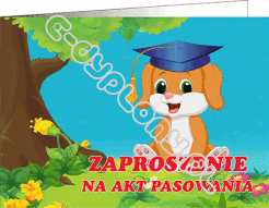 Zaproszenie na pasowanie na przedszkolaka (Piesek)