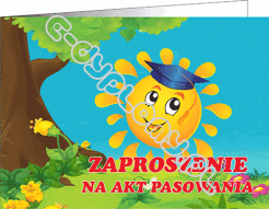 Zaproszenie na pasowanie na przedszkolaka (Słoneczko)