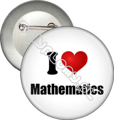 Przypinka "I LOVE MATHEMATICS"