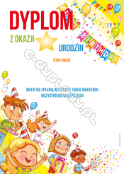 Dyplom  z okazji ... urodzin