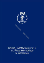 Teczka granatowa ze srebrzonym/złotym logo i nadrukiem