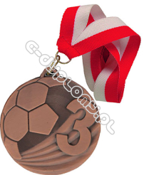 Medal piłka nożna brązowy z wstążką