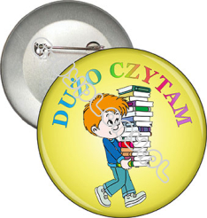 Przypinka "DUŻO CZYTAM"