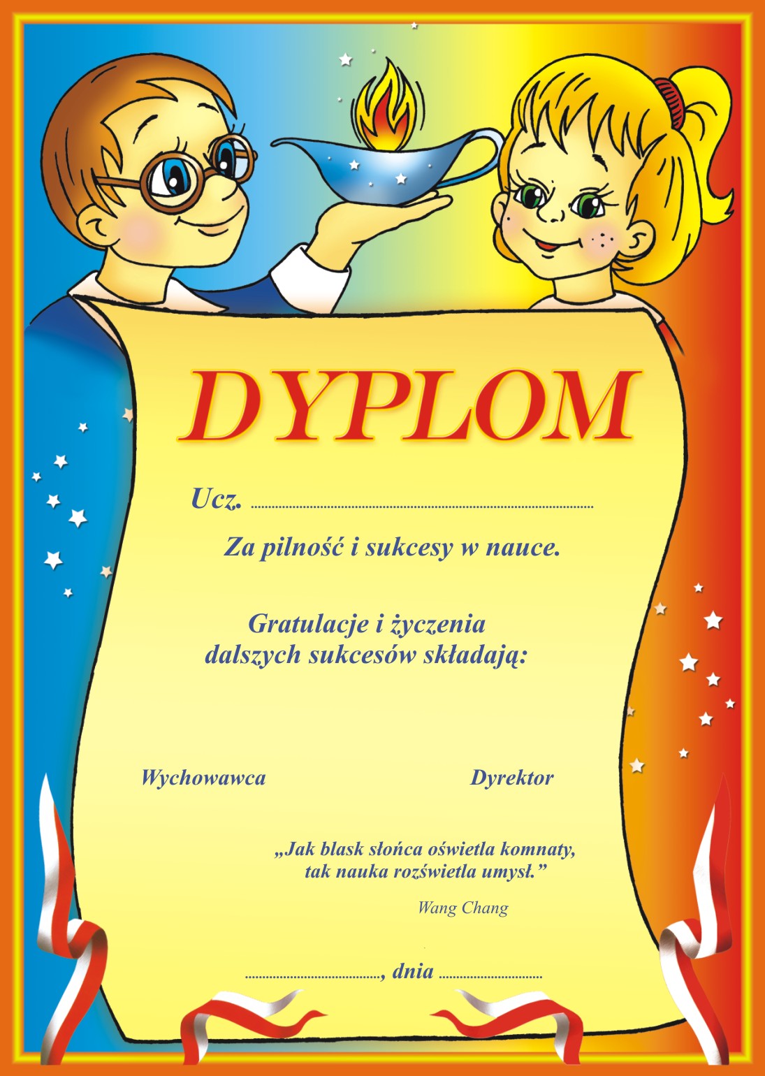 Dyplom Super Dziewczyny Do Druku Dyplom Za pilność i sukcesy w nauce