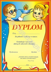 Dyplom Za pilność i sukcesy w nauce