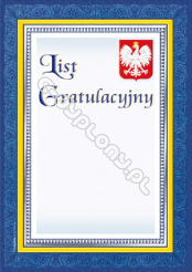 List Gratulacyjny A4