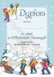 Dyplom za udział w półkoloniach zimowych