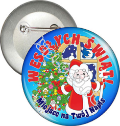 Przypinka "Wesołych świąt!"