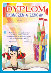 Dyplom ukończenia zerówki z biedronką
