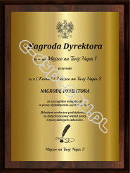 Plakieta "Nagroda Dyrektora"