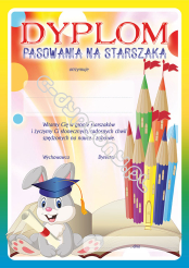 Dyplom pasowania na starszaka (zając)