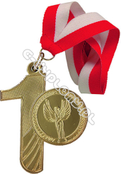 Medal złoty uniwersalny z wstążką