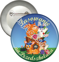 Przypinka "Pasowanie na przedszkolaka. Zw. leśne."