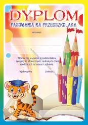 Dyplom pasowania na przedszkolaka (tygrys)