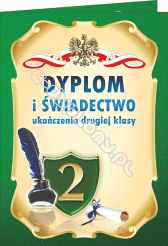 Teczka A4+ \ Dyplom na Świadectwo Ukończenia Klasy Drugiej