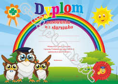 Dyplom pasowania na starszaka (3 sówki)