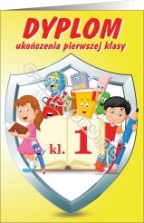 Dyplom (B5) ukończenia 1 klasy szkoły podstawowej