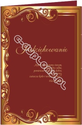 Podziękowanie B5 (kolor bordo)