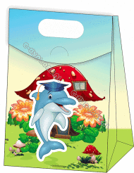 Torba na słodycze z emblematem delfinek