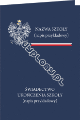 Teczka/okładka z kartonu ozdobnego z biało-czerwonym nadrukiem