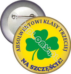 Przypinka "Na szczęście!"