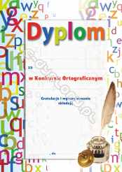 Dyplom za konkurs ortograficzny