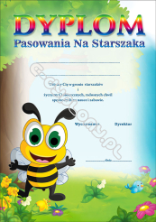Dyplom pasowania na starszaka (pszczółka)