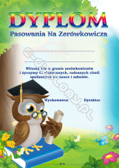 Dyplom pasowania na zerówkowicza 