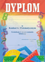 Dyplom za konkurs matematyczny