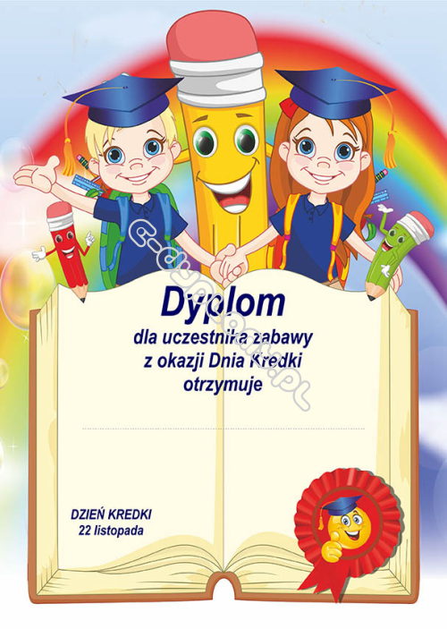 Dyplom Z Okazji Dnia Drzewa Dyplom z okazji dnia kredki