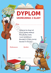 Dyplom A4  ukończenia 2 klasy szkoły podstawowej