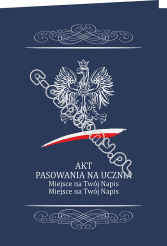 Teczka/okładka z kartonu ozdobnego z biało-czerwonym nadrukiem