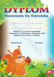 Dyplom pasowania na starszaka (wiewiórka)
