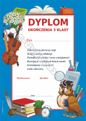 Dyplom A4 ukończenia 3 klasy szkoły podstawowej