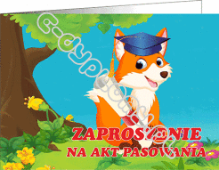 Zaproszenie na pasowanie na przedszkolaka (Lisek)