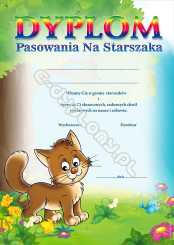 Dyplom pasowania na starszaka (kotek)