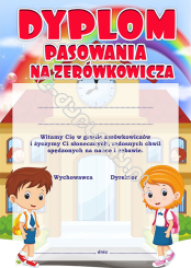 Dyplom pasowania na zerówkowicza