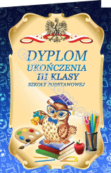 Dyplom B5 ukończenia 3 klasy