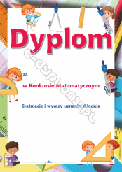 Dyplom za konkurs matematyczny